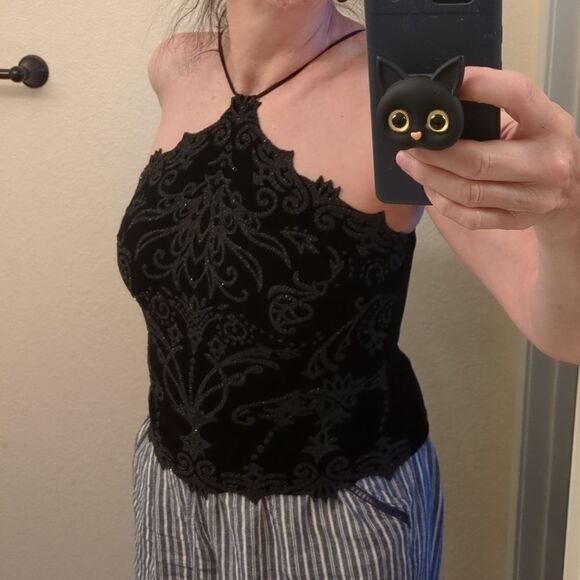 NIKI by Niki Livas Velvet Beaded Top - Picture 8 of 9